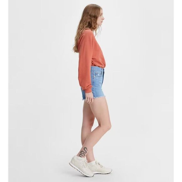 Levi's High Rise Shorts - Light Wash - Picture 2 of 13